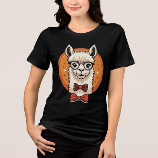Cute Alpaca Tri-Blend Shirt (Voorkant)