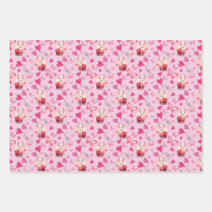 Cute Alpaca Valentijnsdag Wrapping Paper