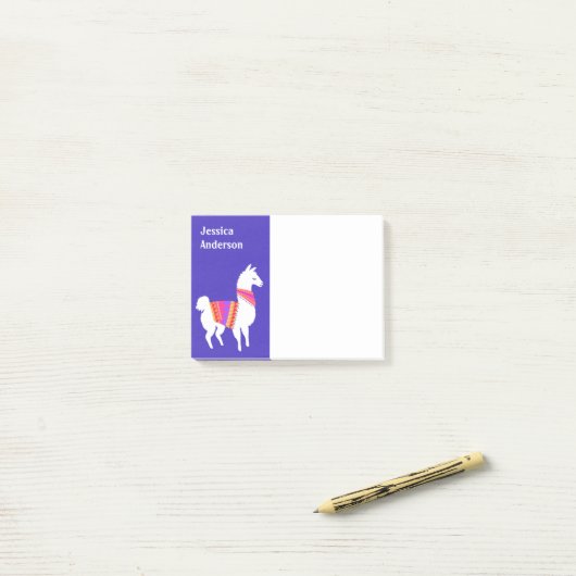 Cute Alpaca White Llama No Prob-Llama Post-it® Notes (Op bureau)