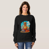 Cute Alpaca With Suitcase Adventure Tee Boys Girls Trui (Voorkant volledig)