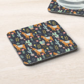 Cute Alpacas Pattern Bier Onderzetter (Linkerzijde)
