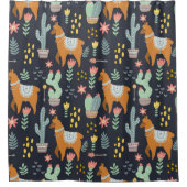 Cute Alpacas Pattern Douchegordijn (Voorkant)