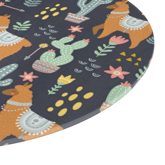 Cute Alpacas Pattern Snijplank (Hoek)