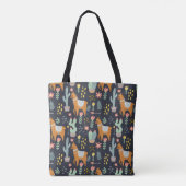 Cute Alpacas Pattern Tote Bag (Achterkant)