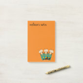 Cute Alpacas Rocking Goatees & Blauwgroen Serapes Post-it® Notes (Op bureau)