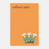Cute Alpacas Rocking Goatees & Blauwgroen Serapes Post-it® Notes (Voorkant)