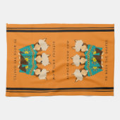 Cute Alpacas Rocking Goatees & Blauwgroen Serapes Theedoek (Horizontaal)