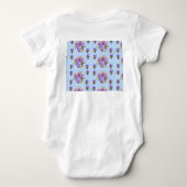 Cute Alpacca Lama Dier Aquarel Baby Pak Romper (Achterkant)