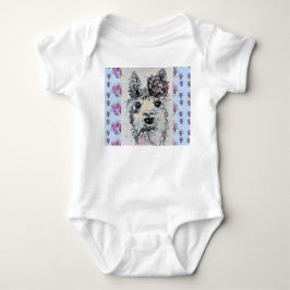 Cute Alpacca Lama Dieren Watercolor Baby Pak Romper