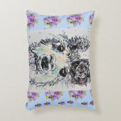 Cute Alpacca Lama panter Waterverf Accent Kussen (Voorkant(Verticaal))