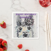 Cute Alpacca Llama Animal Decor Serviette Napkins Servet (Insitu)