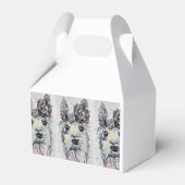 Cute Alpacca Llama Girls Birthday Cake Favor Box Bedankdoosjes (Achterkant)