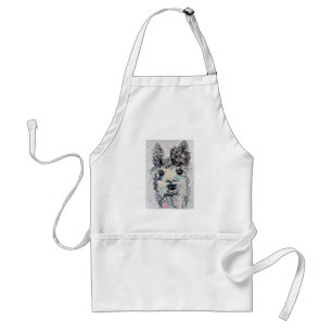 Cute Alpacca Llama Waterverf Art Kitchen Schort
