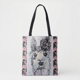 Cute Alpacca Llama Waterverf Grocery Canvas tas