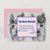 Cute Alpacca Llamma New Address Moving Briefkaart (Voorkant / Achterkant)