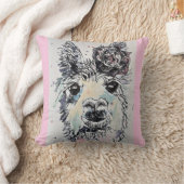 Cute Alpacca Lllama Waterverf Art Baby Kussen (Deken)