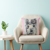 Cute Alpacca Lllama Waterverf Art Baby Kussen (Stoel)