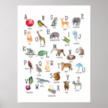 Cute Alphabet ABC Educatief Poster