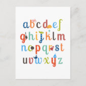 Cute Alphabet Design Briefkaart (Voorkant)
