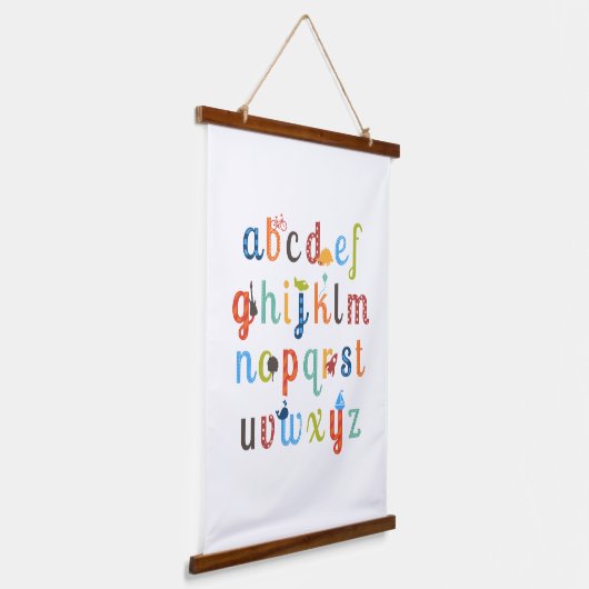 Cute Alphabet Design Hangend Wandkleed (Gebogen)