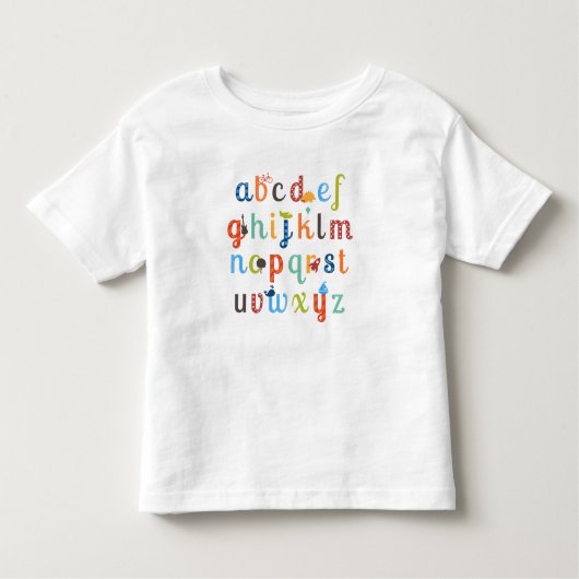Cute Alphabet Design Kinder Shirts (Voorkant)