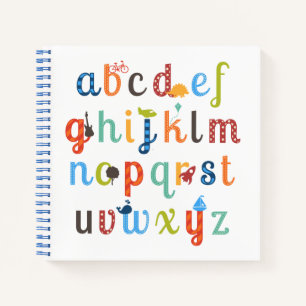 Cute Alphabet Design Notitieboek