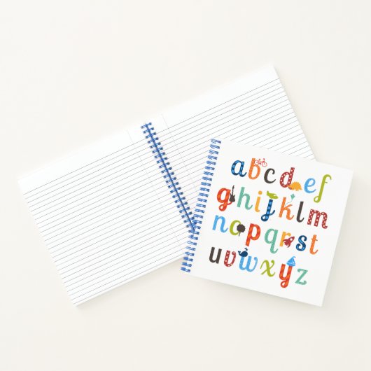 Cute Alphabet Design Notitieboek (Binnen)