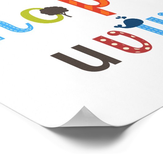 Cute Alphabet Design Poster (Hoek)