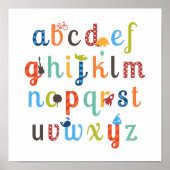 Cute Alphabet Design Poster (Voorkant)
