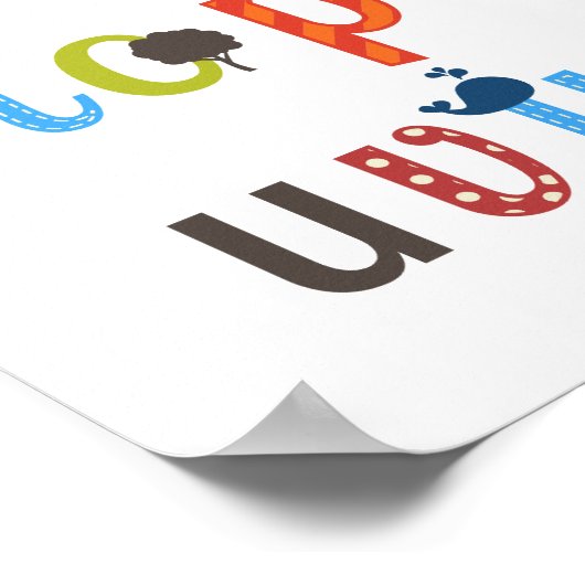 Cute Alphabet Design Poster (Hoek)