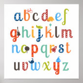 Cute Alphabet Design Poster (Voorkant)