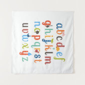 Cute Alphabet Design Wandkleed (Voorkant (horizontaal))