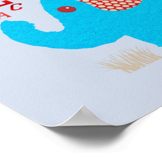 Cute Alphabet Elephant Baby Nursery Print (Hoek)