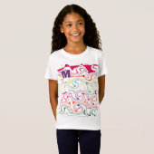 cute Alphabet “M” Design T-Shirt for Little Girls (Voorkant volledig)