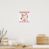 Cute Alphabet Poster (Keuken)