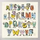 Cute Alphabet Poster (Voorkant)