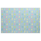 Cute Alphabet Thormy Nursery Print Stof (Fat Quarter)