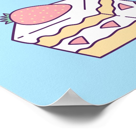 Cute Altijd Space voor desserts Funny Puns Poster (Hoek)