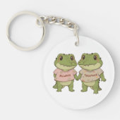 Cute Always Together Crocodile Couple Matching T-S Sleutelhanger (Voorkant)