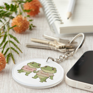 Cute Always Together Krokodil Koppel Matching T-Sh Sleutelhanger