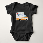 Cute Ambulance Baby Bodysuit (Voorkant)