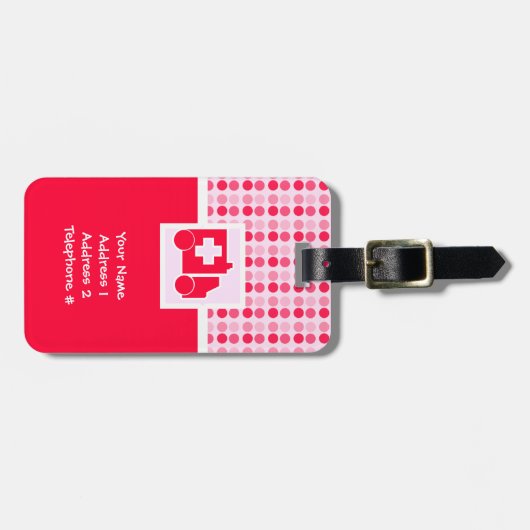 Cute Ambulance Bagagelabel (Voorkant horizontaal)