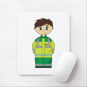 Cute Ambulance Man Mousepad Muismat (Met muis)