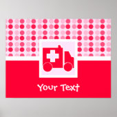 Cute Ambulance Poster (Voorkant)