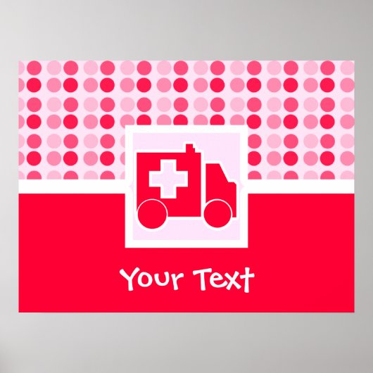 Cute Ambulance Poster (Voorkant)