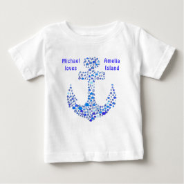 Cute Amelia Island Zee Creatures Anchor Baby Shirt