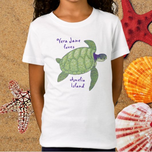 Cute Amelia Island Zee Turtle T-shirt