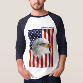 Cute American Eagle, de Amerikaanse vlag, patriott T-shirt