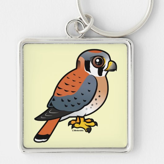 Cute American Kestrel Sleutelhanger (Voorkant)