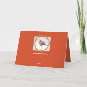 Cute American Robin Waterverf kerstvogel Feestdagen Kaart (Achterkant)